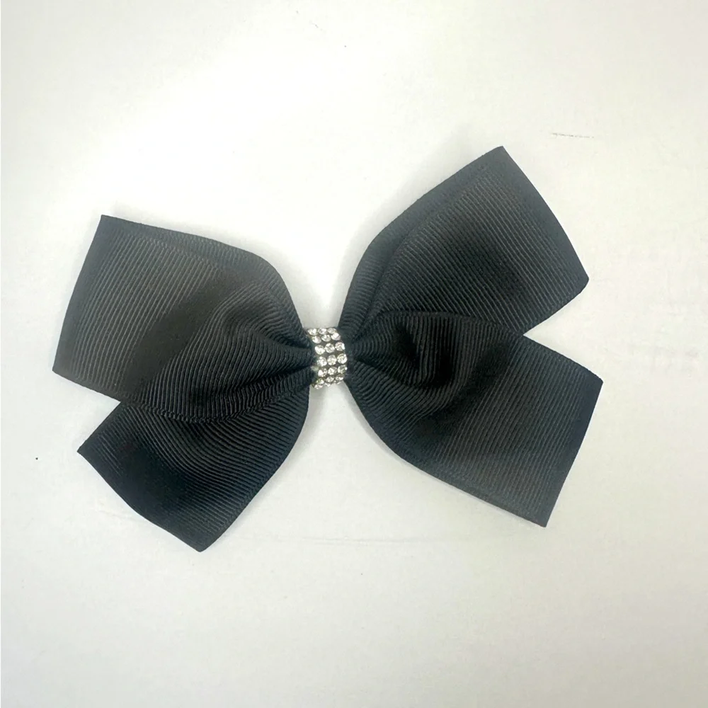 Black & Neutral Animal Print Hair Accessories 9 Hair Scrunchies & 1 Black Bow